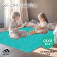 thumbnail image 4 of ODIKA 4'x6' Machine Washable Non-Slip Area Rug, Luxurious Plush Oval Shag With Elegant Swirl High Traffic Rug with Pad, Blue, 582559, 4 of 8