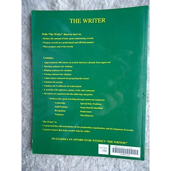 Pre-Owned The Writer (The Comprehensive Guide for Writing Awards) (Paperback) 1886715033 9781886715035