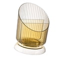 thumbnail image 2 of Soporte para brochas de maquillaje, organizador de plástico transparente, redondo, almacenamiento de brochas de maquillaje, taza para bolígrafo, lápiz, tamaño libre dorado, 2 of 13
