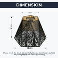 thumbnail image 2 of Medium Modern Style Lamp Shades with Multiple Sides, Metal Lampshade with Pattern of Trees for Table Lamp and Floor Light, 7 x 13.8 x 9.5 Inch, Spider (Black/Gold), 2 of 9