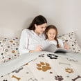 thumbnail image 4 of Erosebridal Bear Animal Print Twin Bedding Sets 7-Piece, Cute Cartoon Stars Bedding Comforter Set, 4 of 7