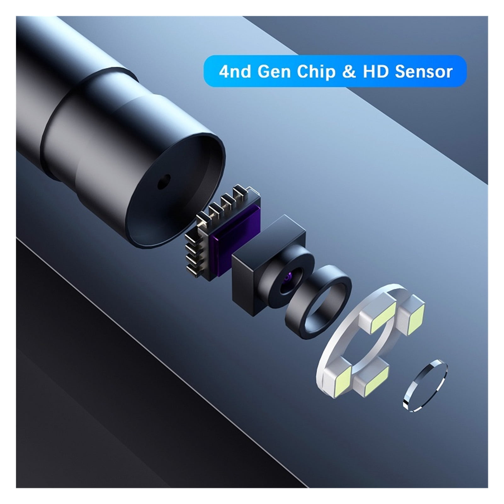 P90 Auto Focus Endoscope 4.5 Inch IPS Screen Borescope with Display HD1944P 5.0MP Auto Focus Camera IP68 Waterproof 2600 mhA ,Various Applicable