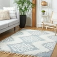 thumbnail image 2 of SAFAVIEH Moroccan Tassel Desmond Southwestern Shag Area Rug, Teal/Ivory, 4' x 6', 2 of 8