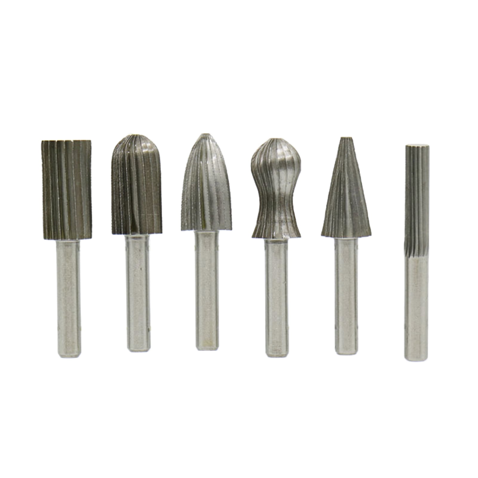 6 Pcs 1/4" 6mm Shank Tungsten Steel Rotary File Cutter HSS Grinding Bit Tools 
