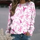 thumbnail image 1 of ICHUANYI Clearance Fashion Women's Casual Long Sleeve Round Neck Printed Ladies Sweatshirt Tops Blouse ICHUANYI "ICHUANYI", 1 of 4