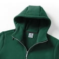 thumbnail image 4 of ZAZYULZ Women's Fall and Winter Solid Color Zipper Thickened Double Polar Fleece Hooded Coat Plus Size Soft Comfort Fit Casual Coat(Army Green,Xxxxl), 4 of 9