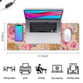 thumbnail image 5 of Long Mouse Pads for Desk,Golden Retriever with Flowers Desk Mats on Top Of Desks, Desk Mouse Pad Extra Large with 3mm Non-Slip Base and Stitched Edge for Gaming,Office,Work,Home 31.5"x11.8", 5 of 6