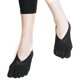 thumbnail image 3 of Par de calcetines náuticos para mujer de cinco de de Footsie Low Cut Black/Nude Zulema Toes Calcetines, 3 of 8