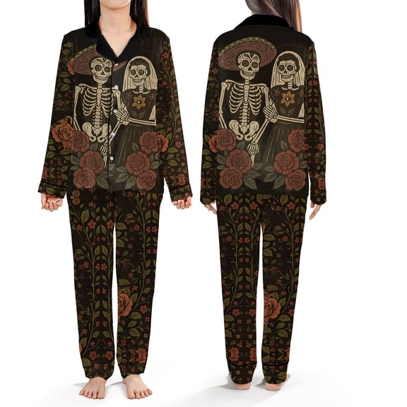 Till Our Last Breath Pajama Set – Romantic Art-Inspired Loungewear with Vintage Floral Design, Unique Anniversary, Valentine & Christmas Gift for Couples