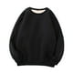 thumbnail image 5 of Suéter de cuello redondo básico de terciopelo grueso para hombre, jersey de trabajo negro XL, 5 of 6