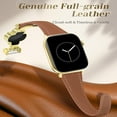 thumbnail image 3 of Lucky Flower Leather Strap For Apple Watch Ultra/SE/9/8/7/6/5/4/3/2/1, Appleband Four-Leaf Clover Designer Slim Leather Bands, Magnetic Buckle Replacement Thin Strap for Iwatch Series 49-38mm, 3 of 8