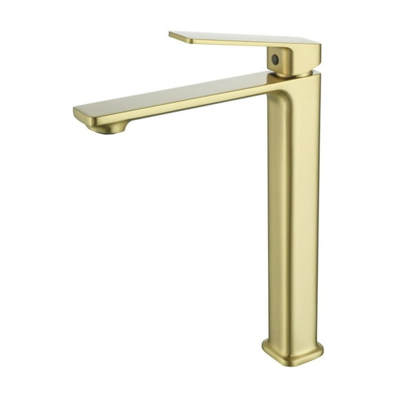 Elegant Kitchen & Bath FAV-1005BGD Lena Single Hole Single Handle Bathroom Faucet, Brushed Gold