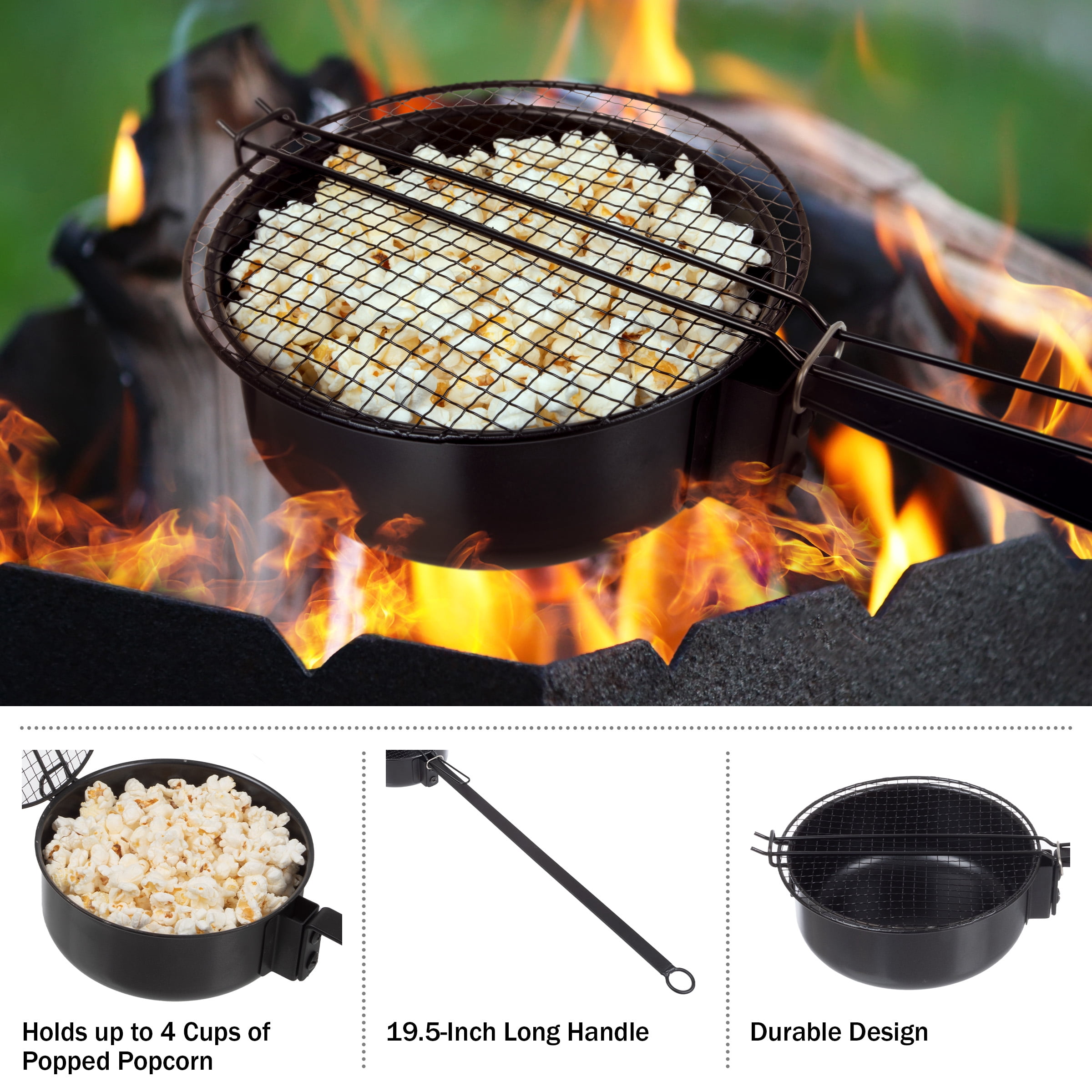 Metal Pot with Handle Popcorn Popper