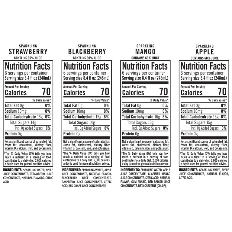 IZZE, Sparkling Juice Variety Pack, 8.4 oz cans, 24 pack - Walmart.com