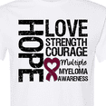thumbnail image 4 of Inktastic Multiple Myeloma Hope Love Strength T-Shirt, 4 of 5