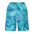 thumbnail image 5 of Mens Quick Dry Shorts Summer Beach Shorts Outdoor Casual Novelty Printed Shorts Athletic Hiking Shorts Light Blue,XXXL, 5 of 5