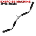 thumbnail image 5 of FITNESS MANIAC USA Home Gym Cable Attachment Handle Machine Exercise Chrome PressDown Strength Training Home Gym Attachments 30 inch Curl Bar Set (7 Pieces Set), 5 of 7
