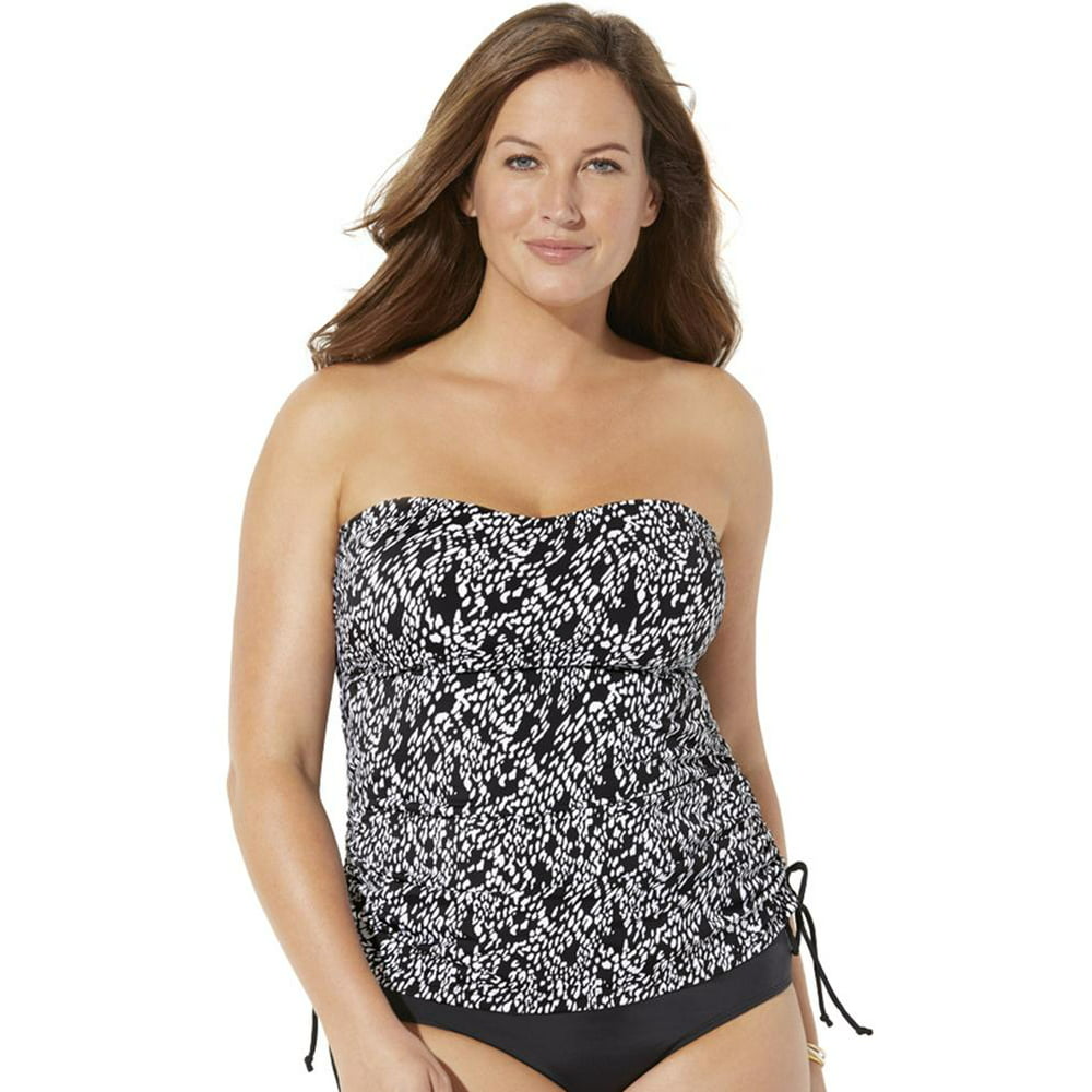 Swimsuitsforall - Swimsuits For All Women's Plus Size Bandeau ...