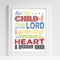 thumbnail image 2 of Gender Neutral Nursery Art For This Child I Prayed Christian Art Bible Verse Gender Neutral Primarys red orange yellow green blue gray Baby Shower Gift Christening Gift Baptism Gift 11x14, 2 of 2
