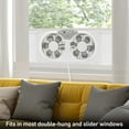 thumbnail image 2 of Holmes 9” Digital Window Fan, 3-Speed, Twin Blade, Reversible Airflow, Remote, White, 2 of 8