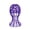Purple, variant on Wig Stand for Drying, Display, and Storage, Mannequin Head Holder with Ventilated Design, Lightweight Salon Organizer for Wigs, Hats, and Hairpieces