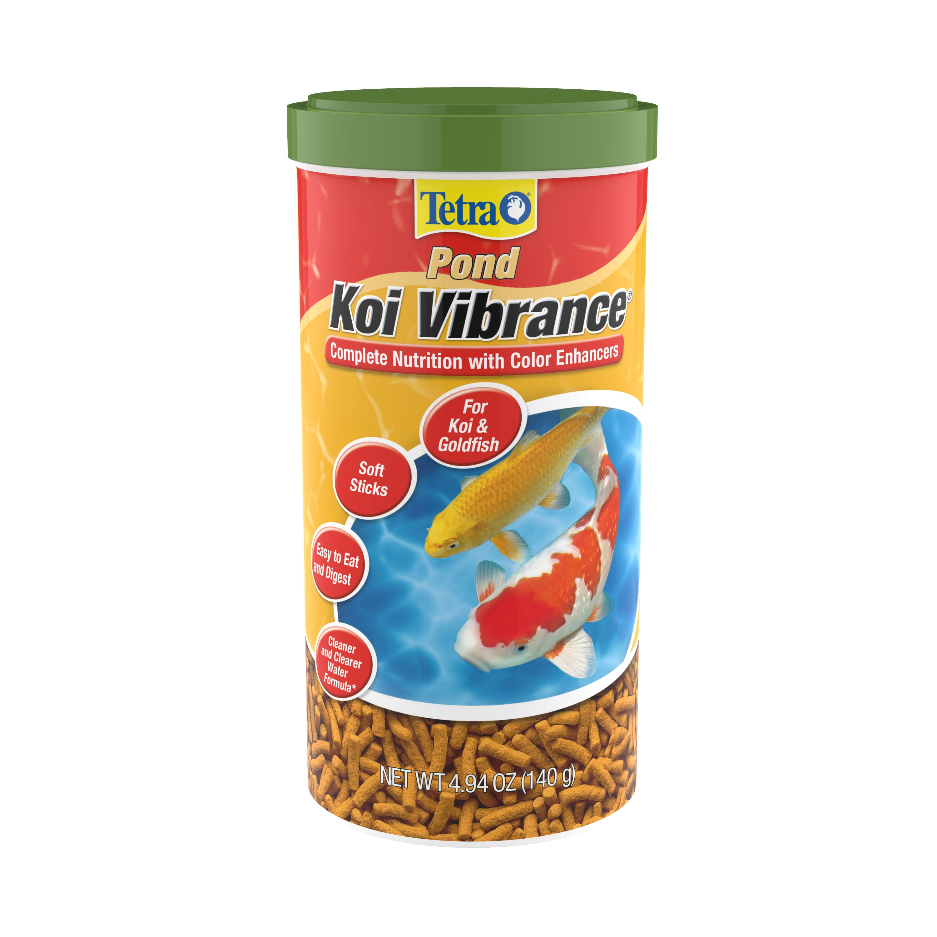 (3 pack) Tetra Pond Koi Vibrance Color Enhancing Floating Pond Fish Food, 4.94 oz