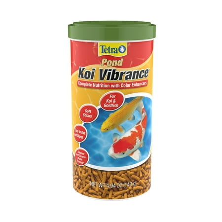 Tetra Pond Koi Vibrance Color Enhancing Floating Pond Fish Food, 4.94 oz