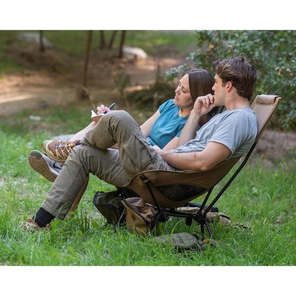Lightweight Folding High Back Camping Chair with Head Support, Stable Portable Compact for Outdoor Camp, Travel, Beach, Picnic, Festival, Hiking, Backpacking