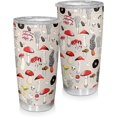 thumbnail image 2 of 20oz Mushroom Glass Tumbler - Stainless Steel Travel Mug with Lid & Straw - Gift for Mushroom Lovers, 2 of 7