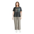 thumbnail image 2 of Time and Tru Women’s Beatles Abbey Road Graphic Band Tee with Short Sleeves, Sizes S-XXXL, 2 of 4