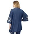 thumbnail image 2 of Roaman's Women's Plus Size Chambray Embroidered wrap, 2 of 6