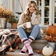 thumbnail image 4 of Loritta 10 Pairs Warm Wool Socks for Women Thick Knit Thermal Boot Crew Winter Warm Socks Size 6-10, 4 of 8