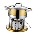 thumbnail image 3 of Estufa de Alcohol, Olla Caliente, Olla de Acero Inoxidable para Sopa, Utensilios de Cocina, Olla para Cocinar, Práctico Plato para Calentar en El Rest Oro, 3 of 8