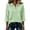 Green, variant on JULMCOMO Polo Shirts for Women Gingham Plaid Print Collared Button 3/4 Sleeve Loose Trendy Golf Shirts Summer Vacation Outfits Black 3XL