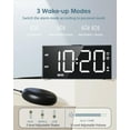 thumbnail image 2 of MEC Loud Alarm Clock with Bed Shaker for Heavy Sleeper,3-level Vibrating,Large Digits,Weekday/Weekend Mode,Dual Alarms for Hard of Hearing/Deaf, 5 Volume,Dimmer,USB Charger,Snooze,Battery Backup, 2 of 7