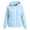 Light Blue, variant on Women’s Zip‑Up Hooded Drawstring Sweatshirt , Fall Winter Long Sleeve Hoodie with Pockets, Women's ,Size L-5XL