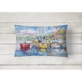 thumbnail image 2 of Carolines Treasures JMK1063PW1216 Paradise Yacht Club Sailboats Canvas Fabric Decorative Pillow  12H x16W multicolor, 2 of 3