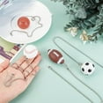 thumbnail image 3 of 4 Pack Sports Ceiling Fan Pull Chain 14inch Basketball Soccer Baseball Rugby Ornaments Pendant Light Pull Chain Extension Set For Ceiling Light Lamp Fan Mixed Color DIY, 3 of 9