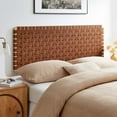 thumbnail image 2 of Headboard, Queen Size, Brown Natural, Vegan Leather, Bedroom, Modern Contemporary HB36761, 2 of 7