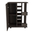 thumbnail image 3 of Bar Coffee Cart with 4 Locking Wheels | Spacious Cabinet, Multiple Shelving Configurations | Streamlines Your Bar Organization, 3 of 3