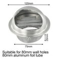 thumbnail image 2 of LEFU for Stainless Steel Exterior Wall Air Outlet Grille Round Vent Cover for Heating Cooling Ventilation Anti-Insect Windproof Rainproof Compatible with for Dryers Bathrooms Kitchens 80MM, 2 of 10