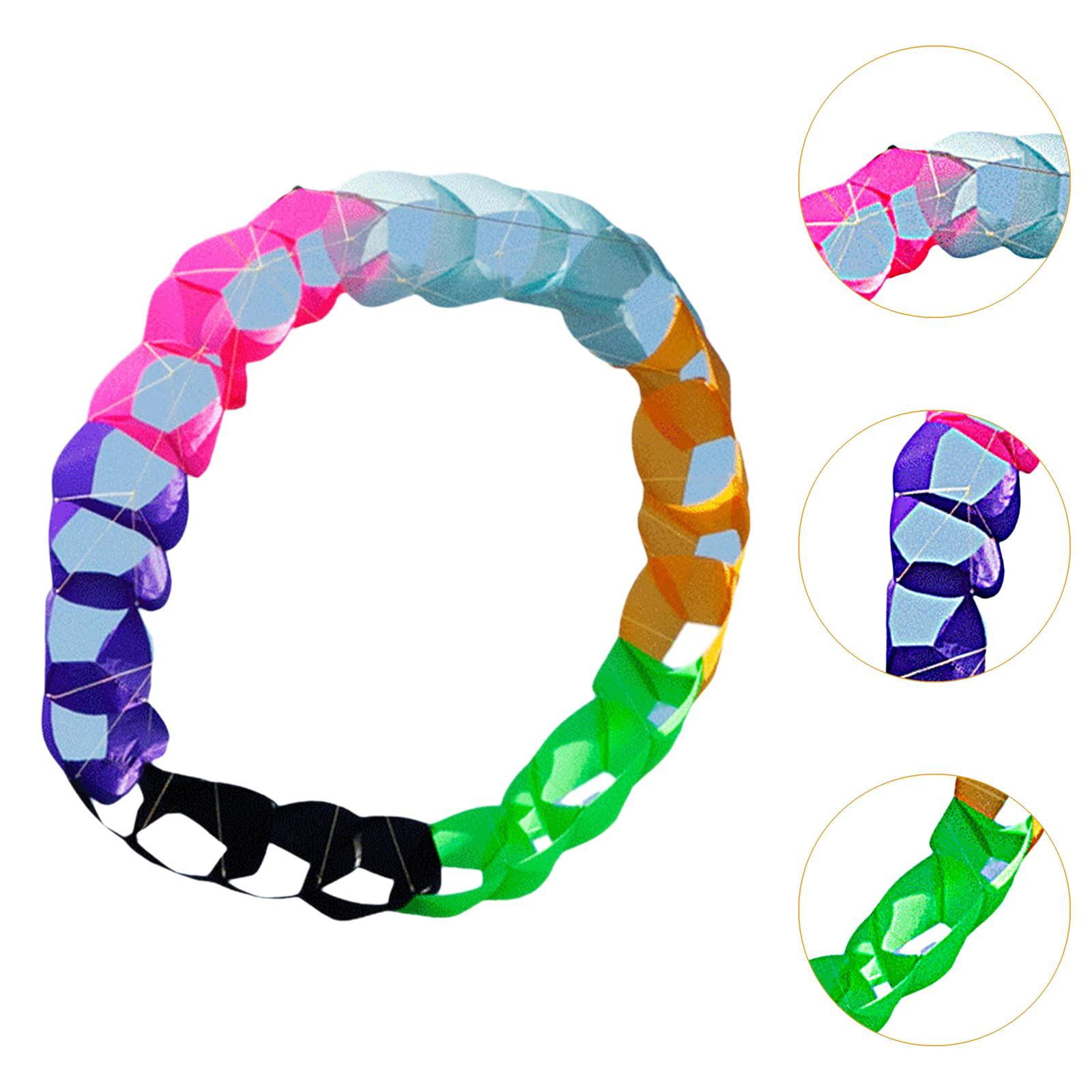 Baoblaze 3D Fly Kite Multicolor Outdoor Sports Folding Flying Toy Novelty Leisure Sports 24holes 384cm