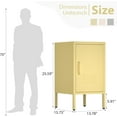 thumbnail image 3 of Storage Cabinet,Metal Nightstand with Adjustable Shelf,Small Metal Cabinet with Door,Morden Locker Cabinets for Home,School,Office,Bedroom,Yellow, 3 of 8