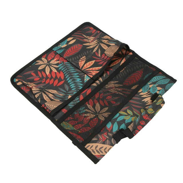 Sac d'Outils de Genouillère de Jardin, Feuilles Rouges Tabourets de Jardin Poche Confortable Poignée de Grande Capacité Légère pour Patio