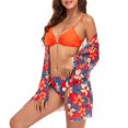 thumbnail image 4 of Ensembles de Bikinis pour Femmes Maillot de Bain Aguichant Imprimé avec Paréo 3 Pcs, 4 of 8