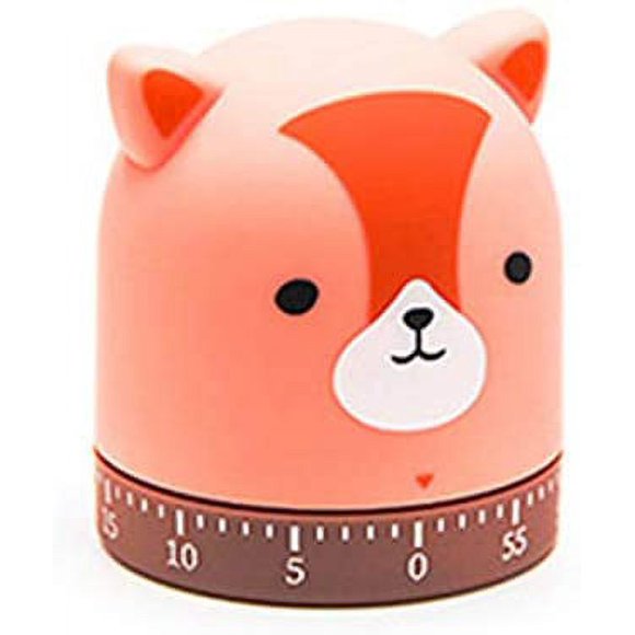 Jinsinto Red Dollar Mechanical Kitchen Timer, Christmas Holiday New Year Gift 60-Minute Wind Up Dial Rotating
