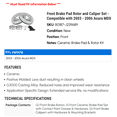 thumbnail image 2 of Front Brake Pad Rotor and Caliper Set - Compatible with 2003 - 2006 Acura MDX 2004 2005, 2 of 2