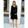 thumbnail image 2 of Yawrut Womens V-Neck Maternity Dresses Nursing Breastfeeding Dress With Pockets, 2 of 7
