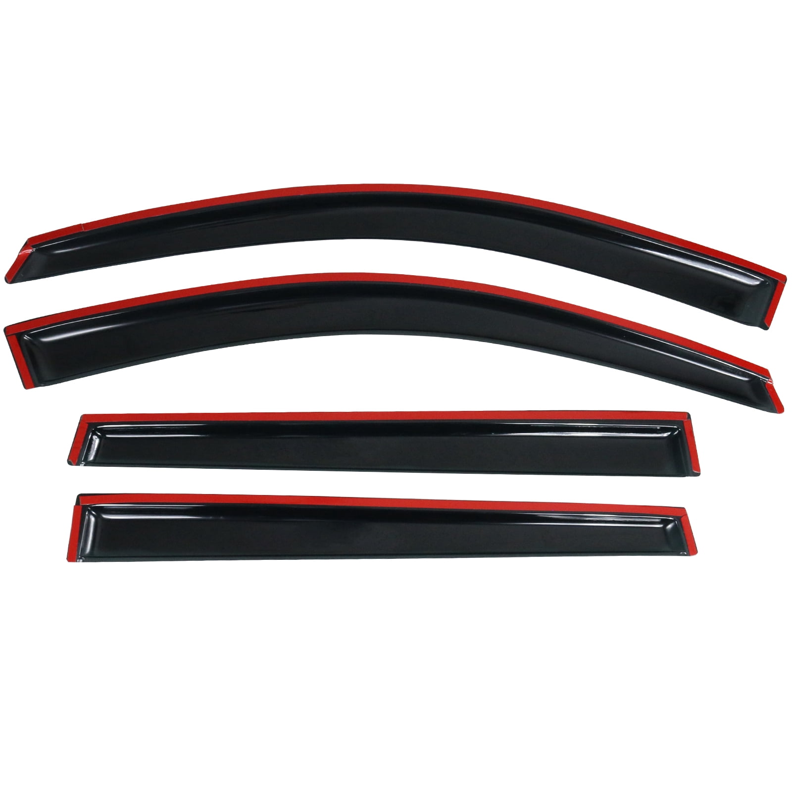 Ikon Motorsports Compatible with 14-23 Jeep Cherokee Acrylic Window Visors Vent Deflector Rain Guard 4Pc Set Outside Mount 2014 2015 2016 2017 2018