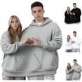 thumbnail image 3 of QenASHaing Two Person Hoodies Couples Funny Intimate Lover Matching Sweatshirts Valentine'S Day Long Sleeve Oversized Hoodie, 3 of 8